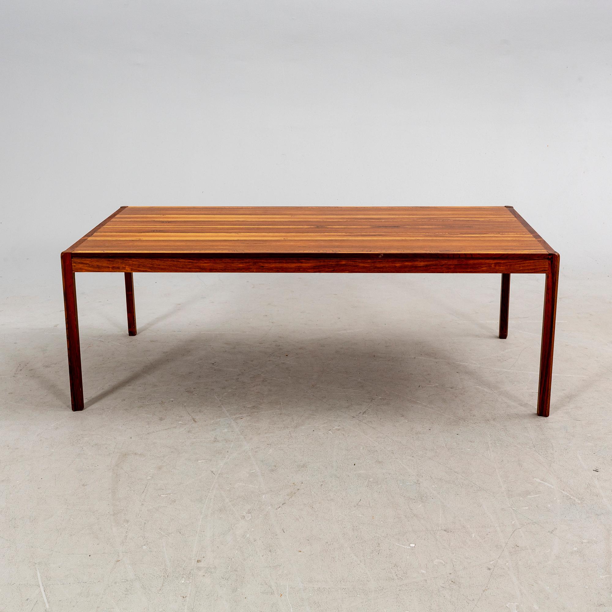 An Yngvar Sandström jacranda coffee table Säffle Möbelfabrik 1960s/70s.