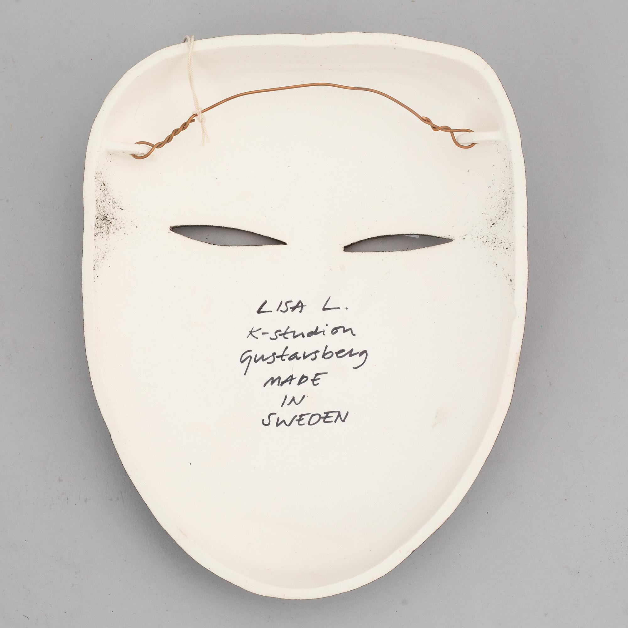 LISA LARSON, mask, stengods, K-studion, Gustavsberg.