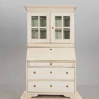 SKRIV/VITRINSKÅP, 1800-tal.