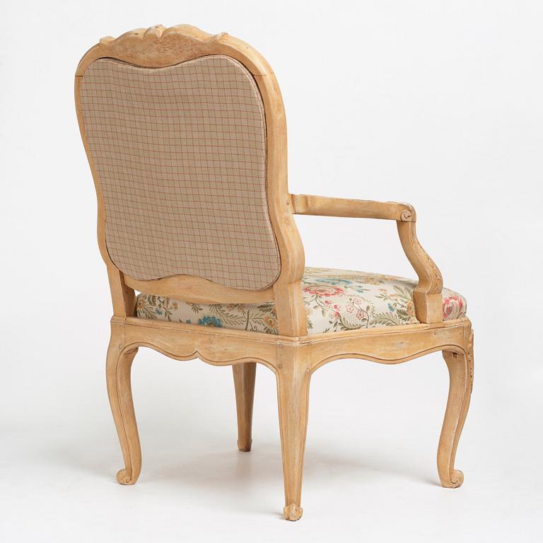 A Swedish Rococo 18th century armchair.