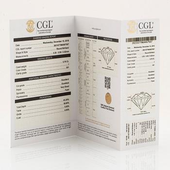 Brilliant-cut diamond necklace, Report CGL.