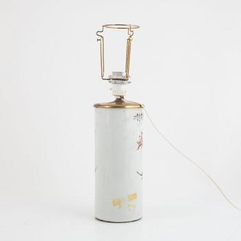 A porcelain vase/tablelamp, China, 20th century.