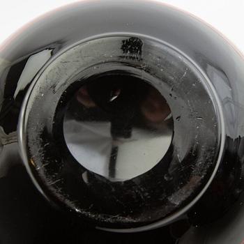 Vase and bowl Åfors 1930s/40s painted glass.