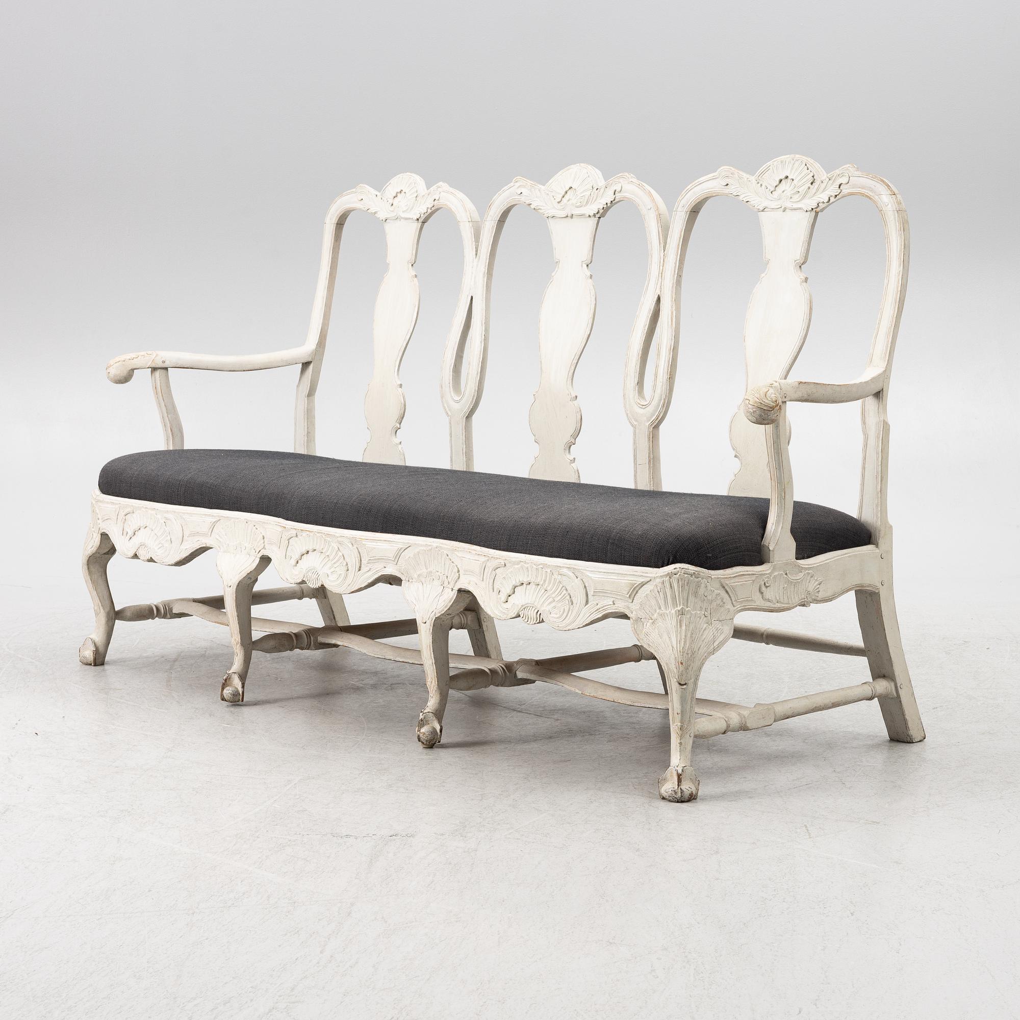 Rococo sofa, mid-18th century.