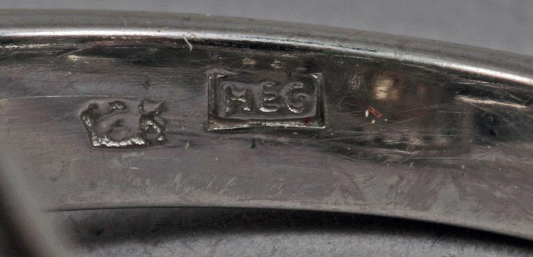 RING, vitguld 18 K med diamanter.