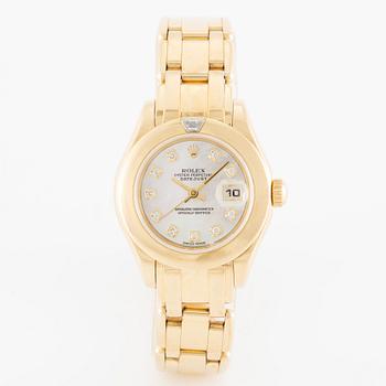 Rolex, Lady-Datejust, Pearlmaster, wristwatch, 29 mm.