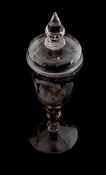 LOCKPOKAL, glas, Tyskland, 1800-tal.