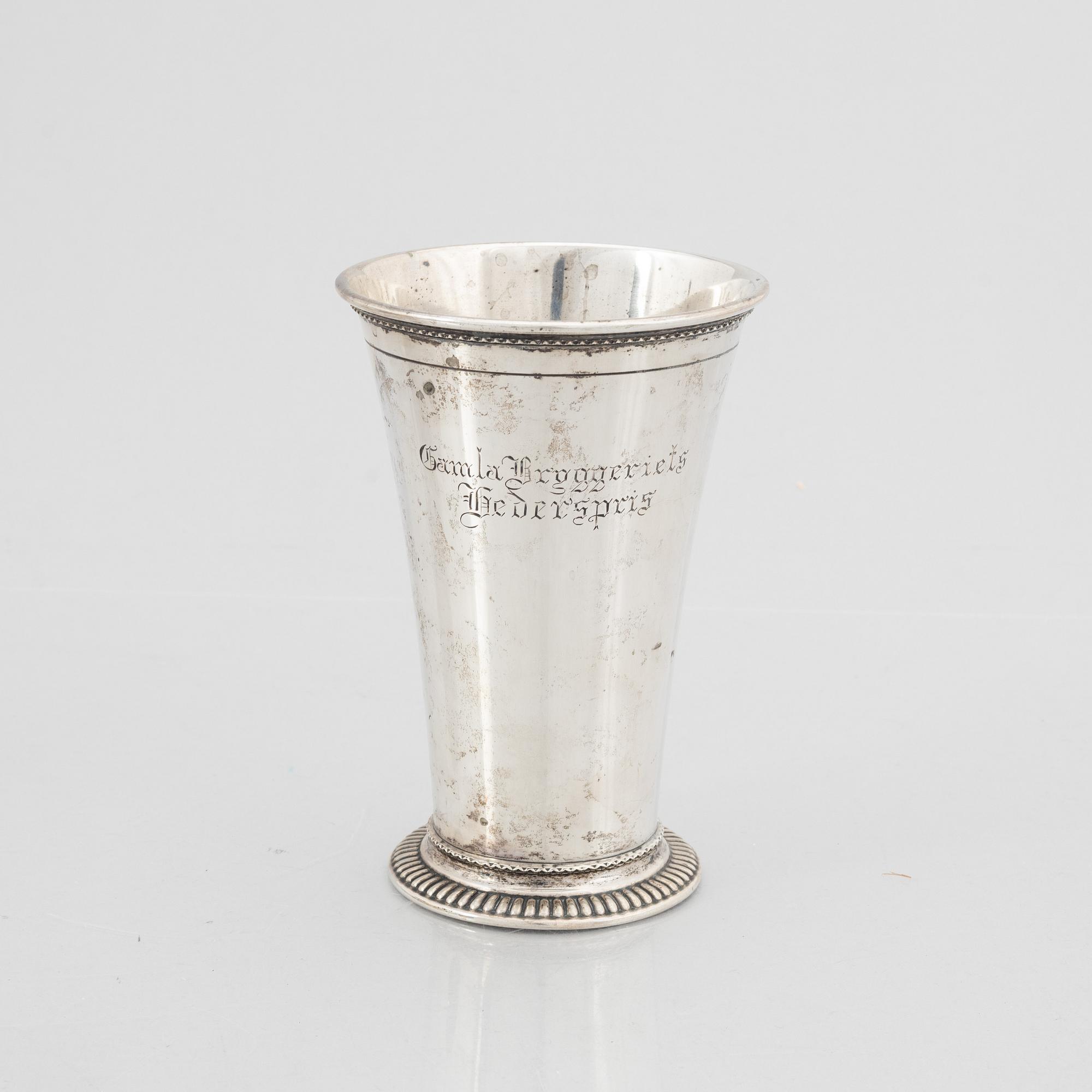 CG Hallberg, bägare, silver, Stockholm 1923.