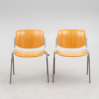 Giancarlo Piretti, four chairs, Castelli, Italy.