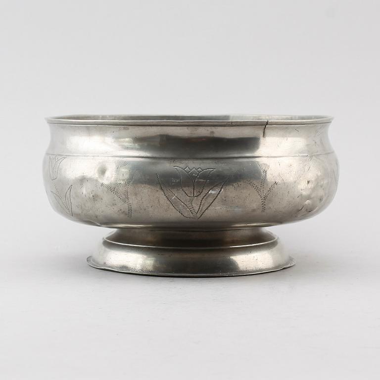 KALLSKÅL, tenn, Gudmund Östling, Vimmerby 1780.