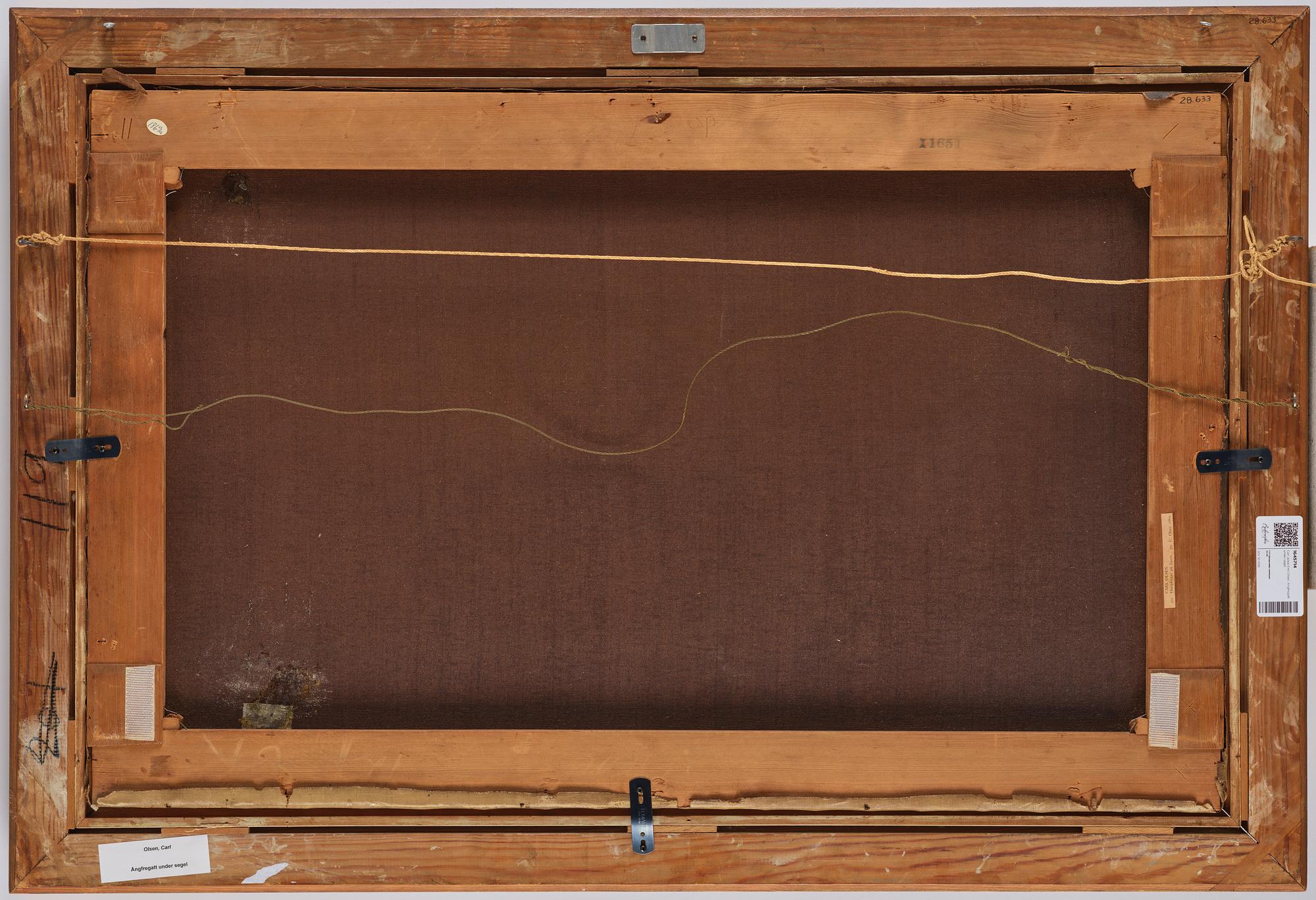 Carl Julius Emil Olsen, Steam frigate under sail.