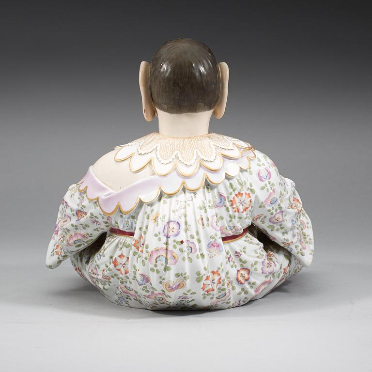 A large Meissen articulated nodding-head pagoda figure, end of 19th Century.