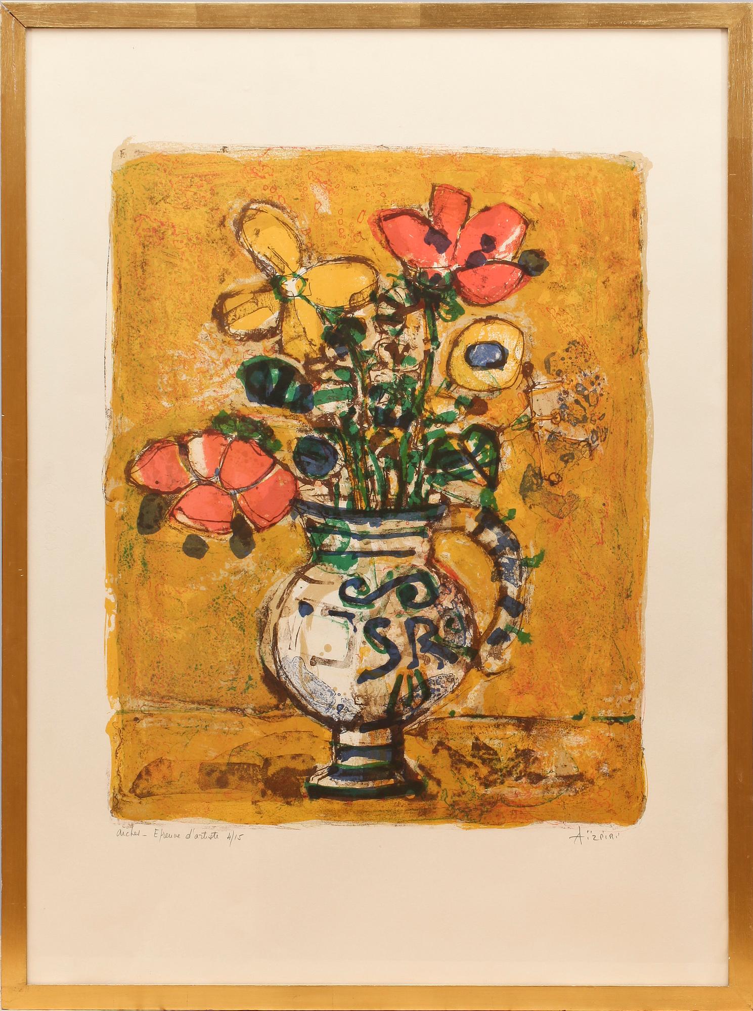 PAUL AIZPIRI, färglitografi, sign o numr E.A. 4/15.