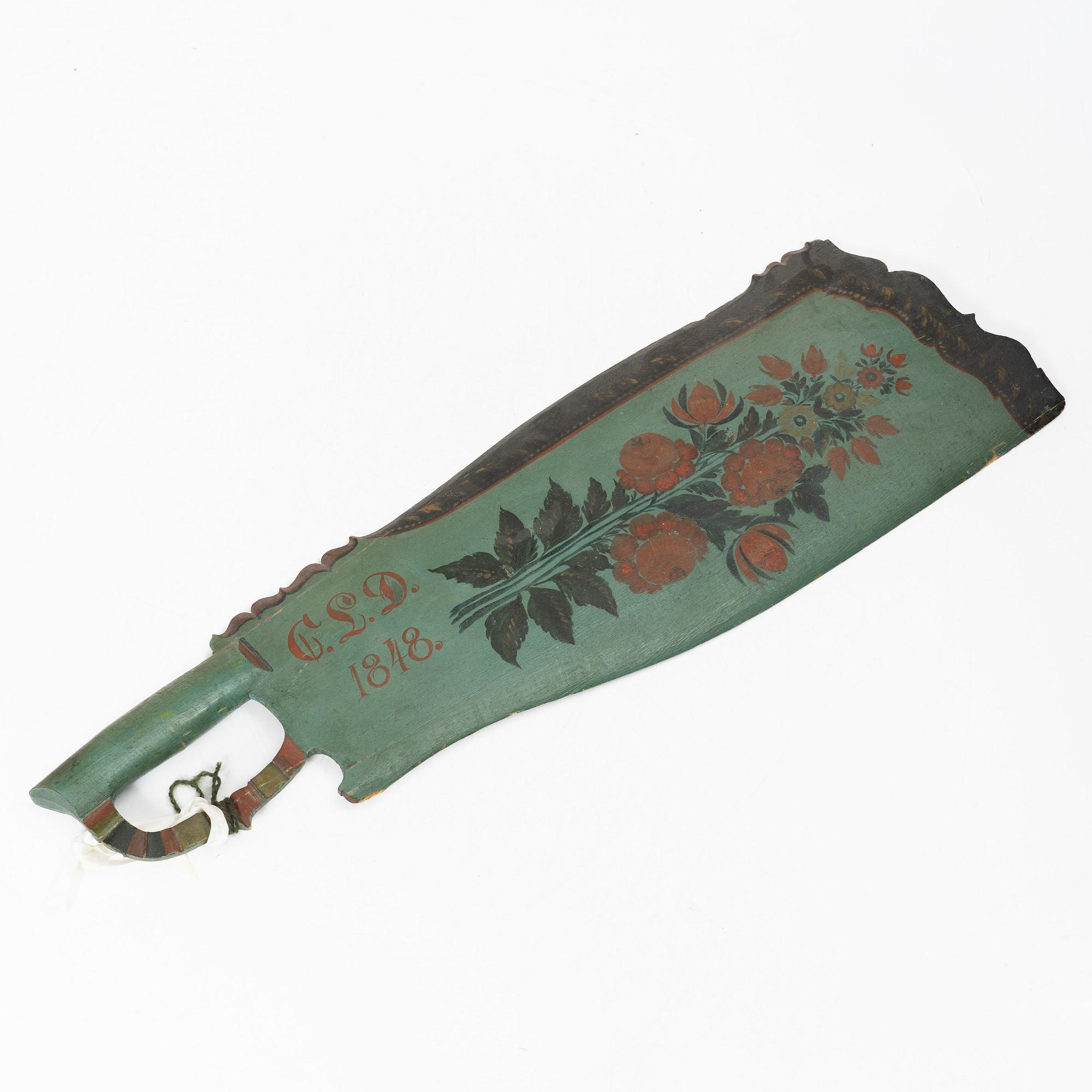 Skäkt knife, Norrala, Hälsingland, marked 1848.