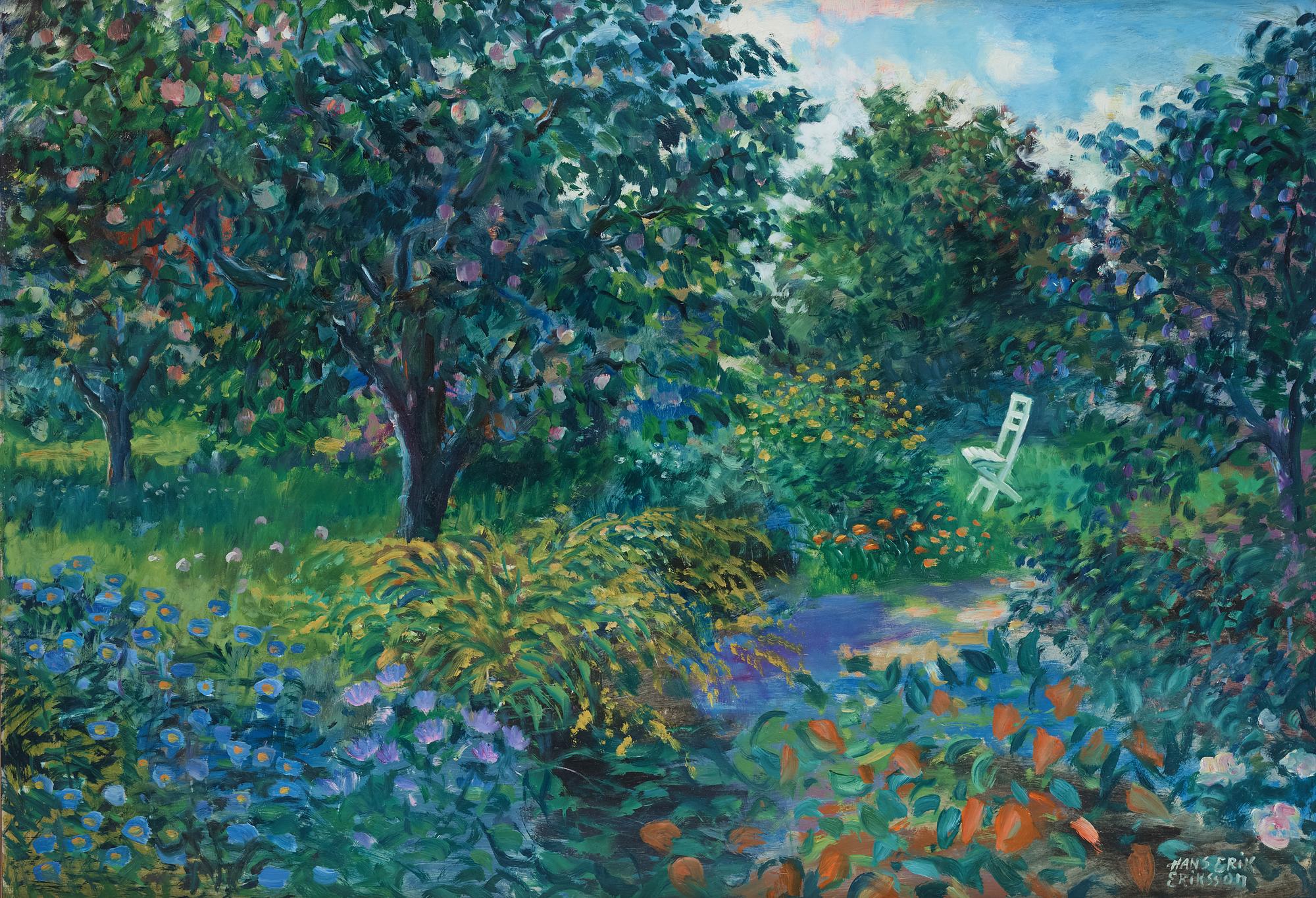 Hans-Erik Eriksson, Prunkande trädgård.