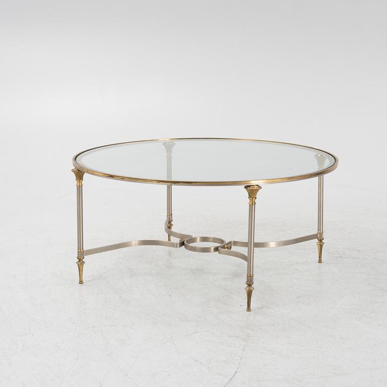 A steel and glass coffee table, Nordiska Kompaniet, end of the 20th Century.