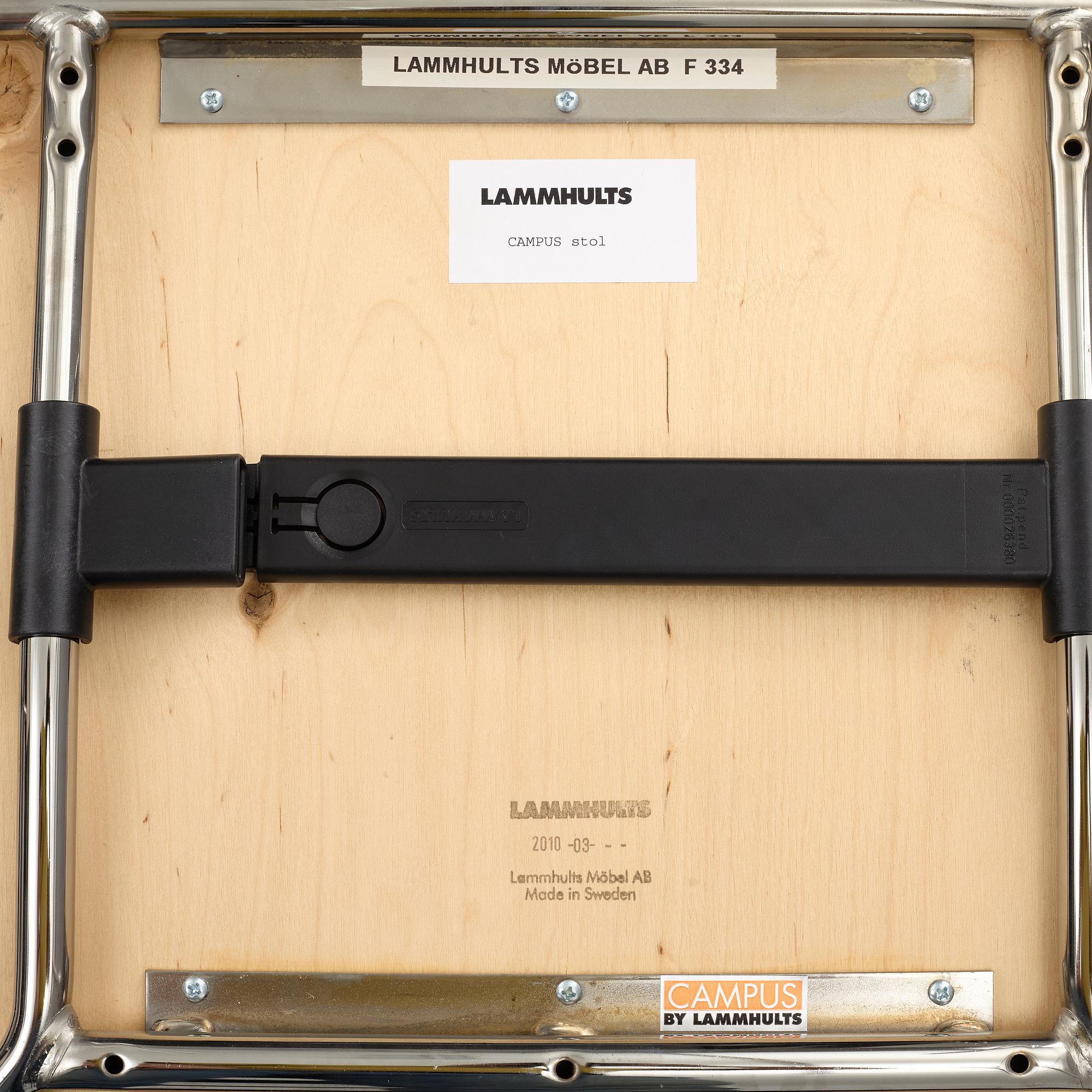 Johannes Foersom & Peter Hiort-Lorenzen, a set of eight 'Campus' chairs, Lammhults, after 1992.