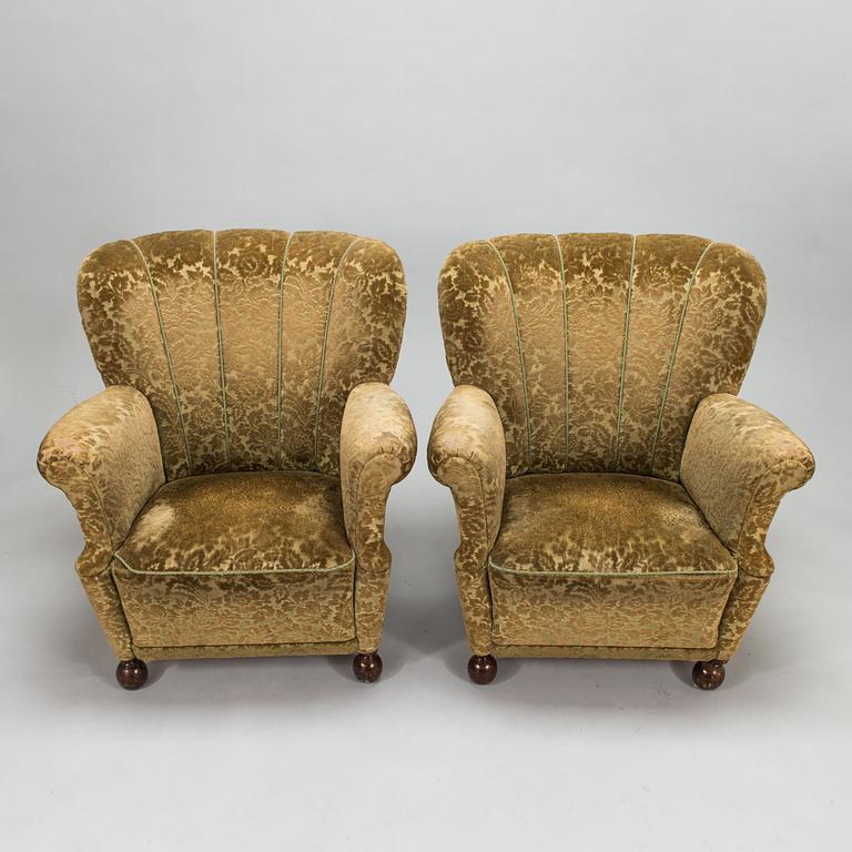 Fåtöljer, ett par, 1900-talets mitt.