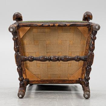 A Baroque armchair, 18th century.