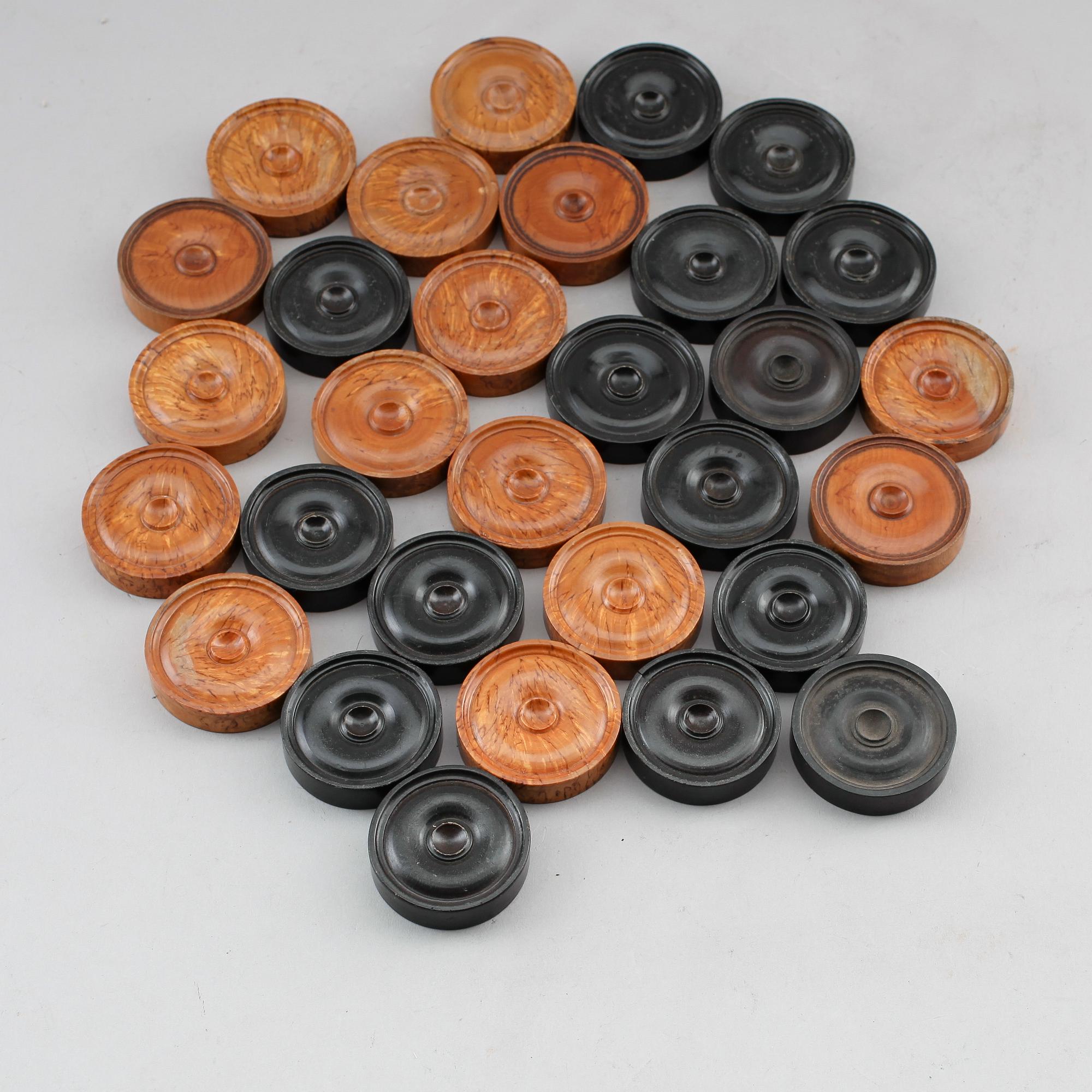 SPELMARKER, 30 st, Backgammon, sannolikt 1800-talets första hälft.