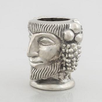 Anna Petrus, a pewter vase, 'Janushuvud', Firma Svenskt Tenn, Stockholm 1974.