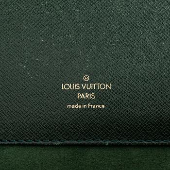 Louis Vuitton, a green Taiga 'Kourad' briefcase, 1997.