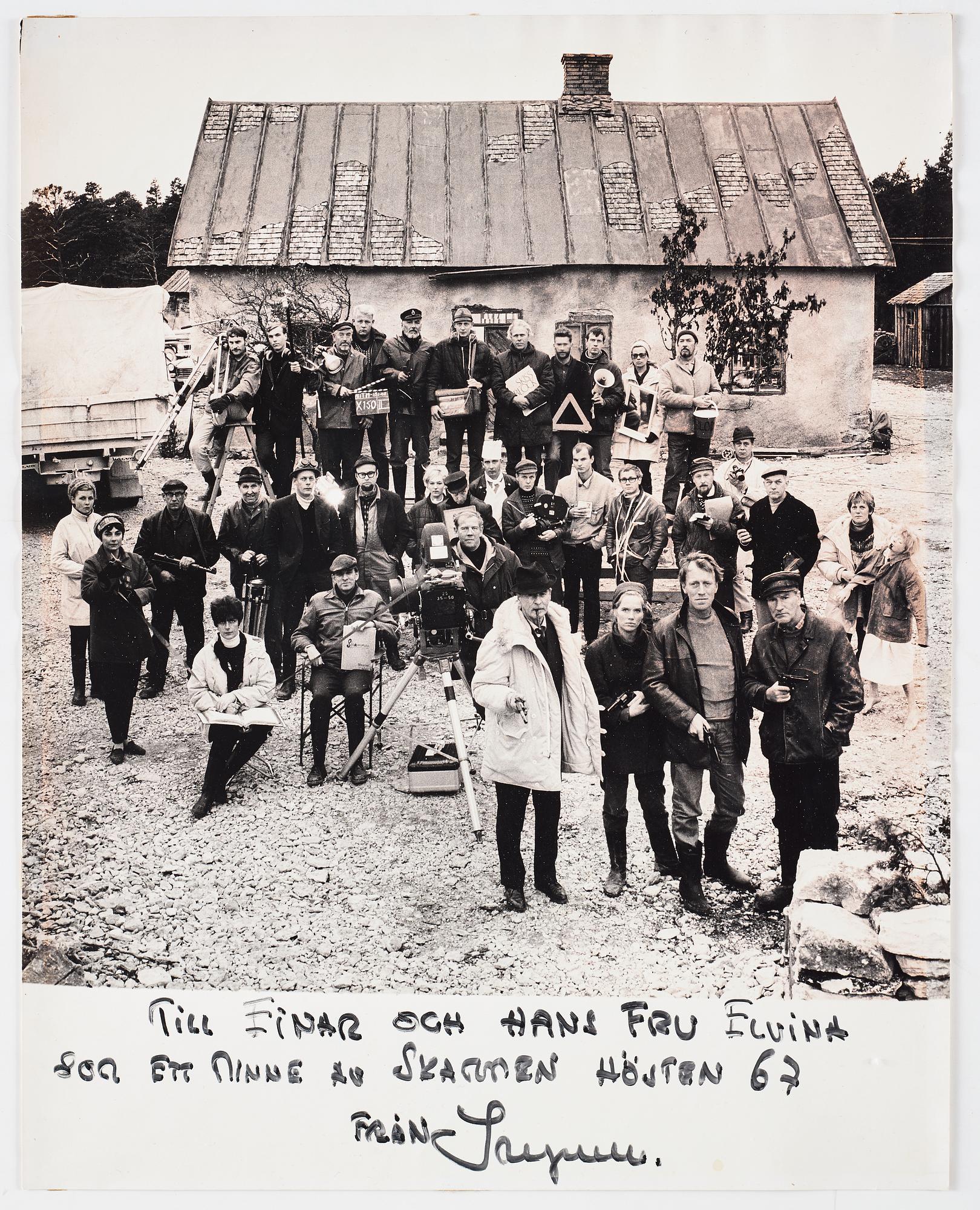 LENNART NILSSON, photograph with copyright stamp on verso. Vintage. With dedication by Ingmar Bergman.