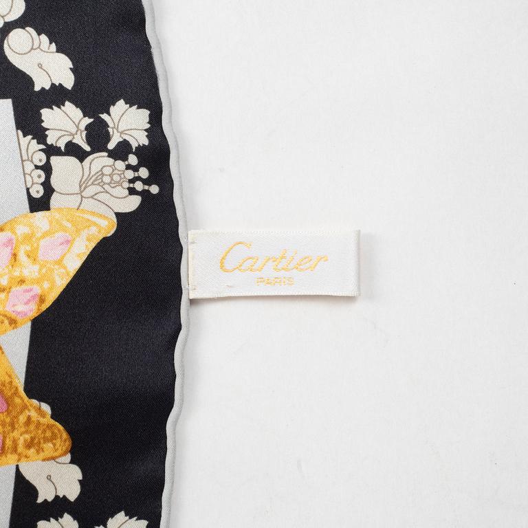 Cartier, a satin silk scarf.