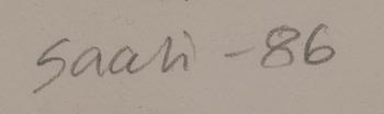 TUOMO SAALI, färglitografi, signerad, daterad -86 och numrerad 87/99.