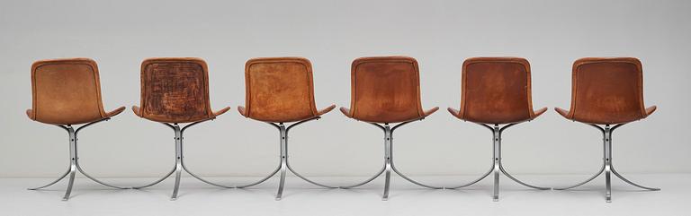 Poul Kjaerholm, stolar, 6 st "PK-9, E Kold Christensen, Danmark, 1960-tal.