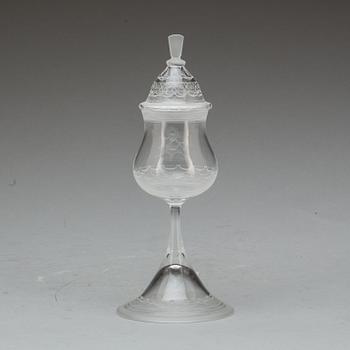 POKALGLAS, glas. "Aurora", Simon Gate, Orrefors. Numrerad 178/500.