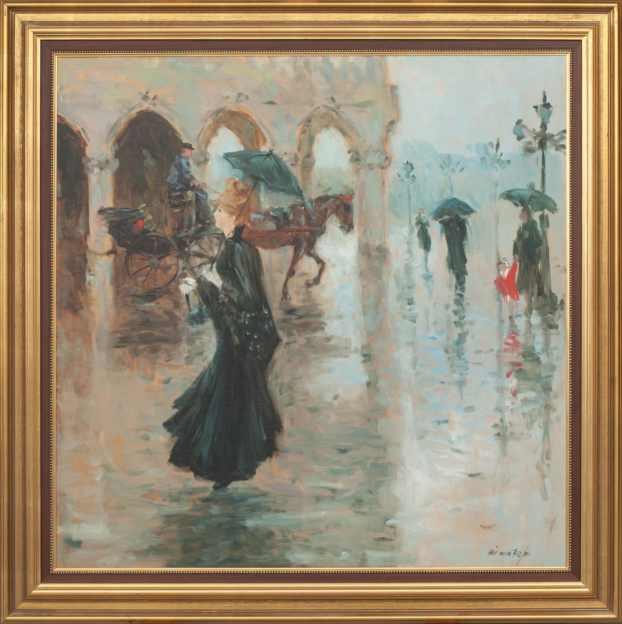 LOUIS VAN DER BEESEN, olja på duk, signerad.