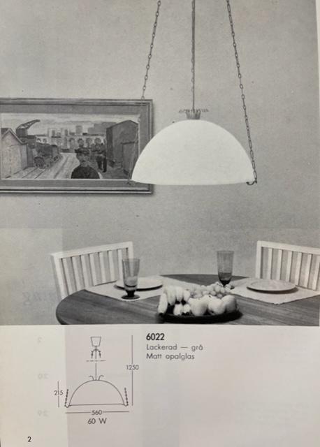 Gunnar Asplund, a ceiling lamp model "6022", Arvid Böhlmarks Lampfabrik, 1920-50s.