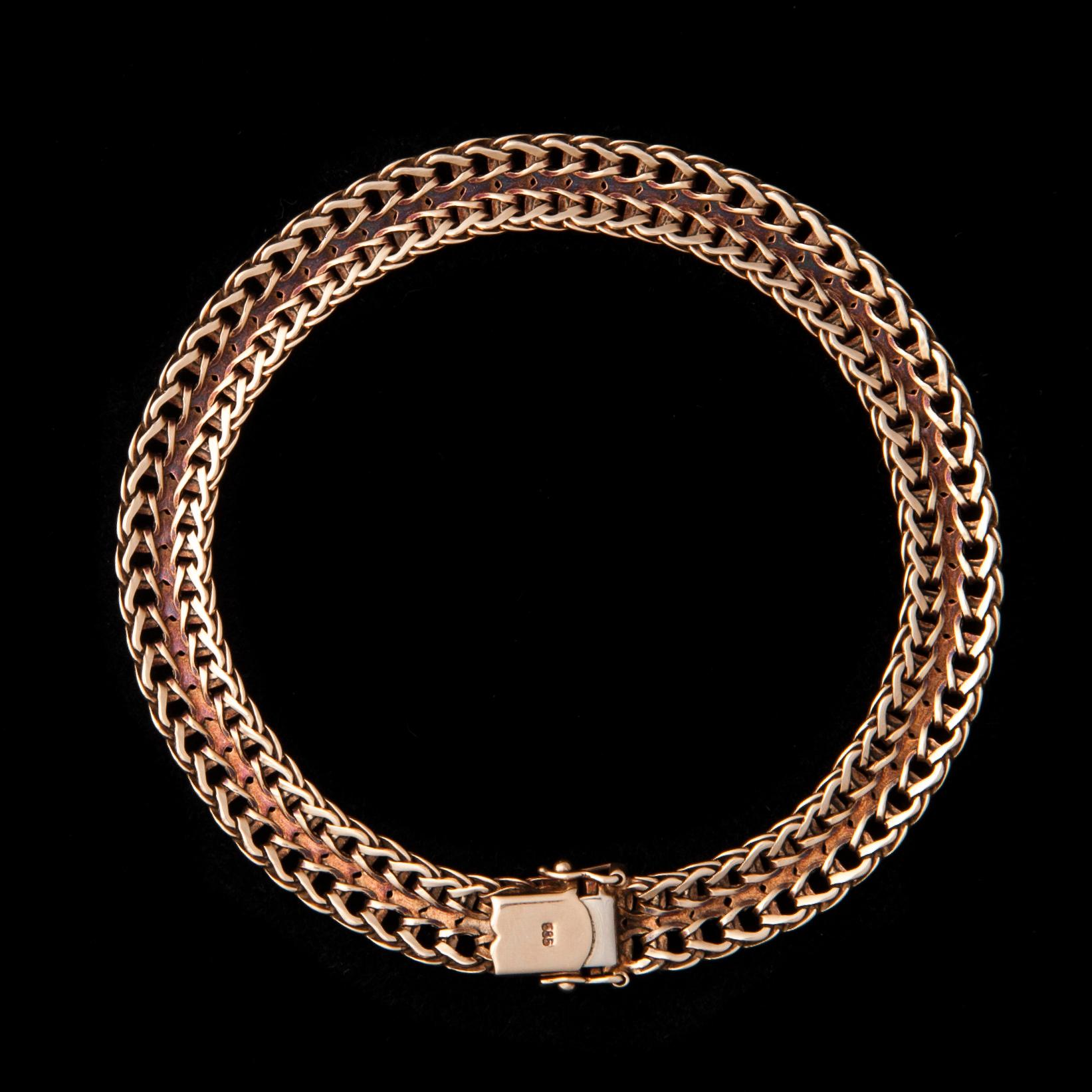 ARMKED, 14K guld. Vikt ca 18,9 g.