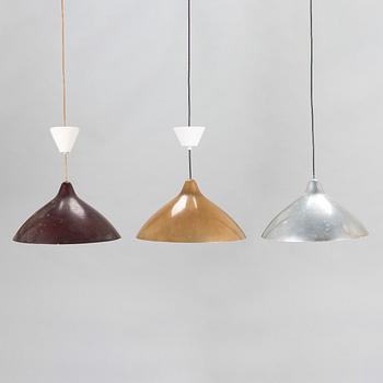 Lisa Johansson-Pape, a set of three pendant lights for Stockmann Orno, Finland.