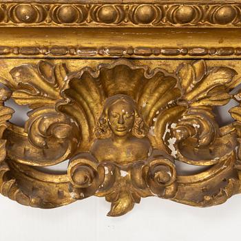 Jonas Cederlund, a Swedish empire wall clock, second half of the 19th Century with later parts.