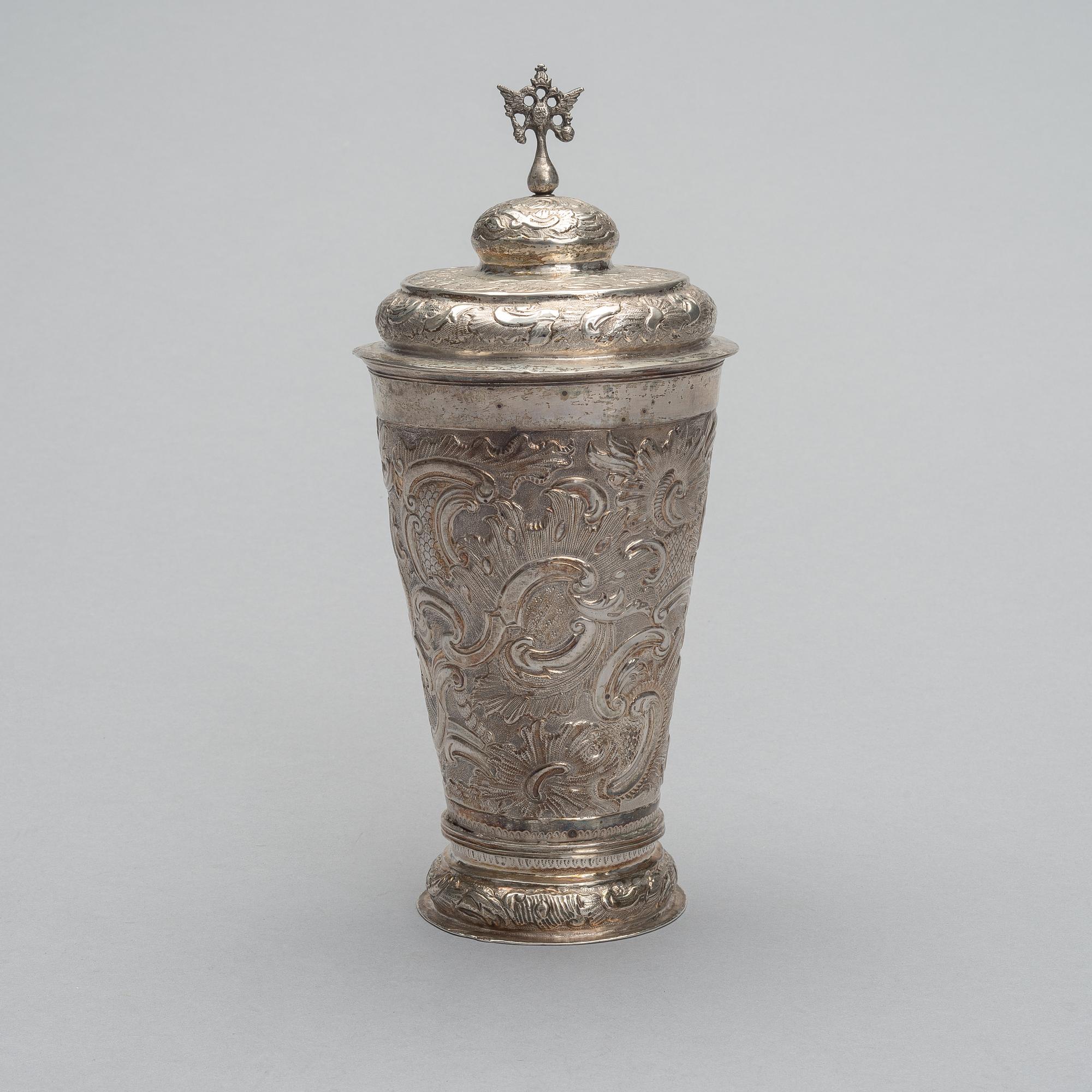 KANNNELLINENPIKARI, hopeaa, Venäjä, Moskova 1770-80-luku, Timofei Silujanov, paino 392 g.
