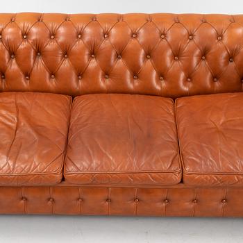 A leather upholstered sofa, Norell, later part of the 20th Century.