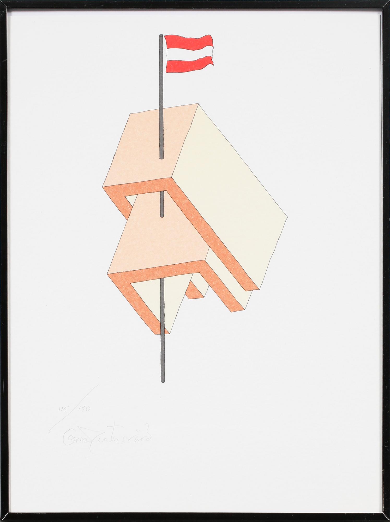 OSCAR REUTERSVÄRD, 15 st, mapp av färglitografier, signerade och numrerade.