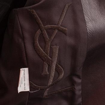 LÄDERJACKA, Yves Saint Laurent.