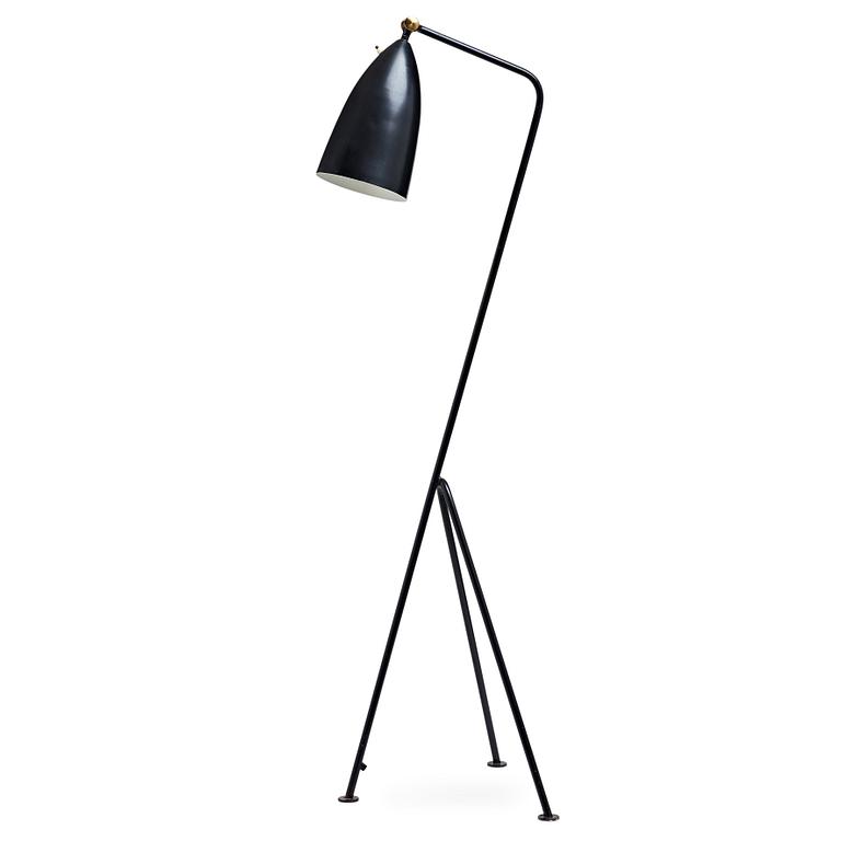 Greta Magnusson Grossman, a "G-33" (Grasshopper) black lacquered floor light by Bergbom's, Sweden 1950's.