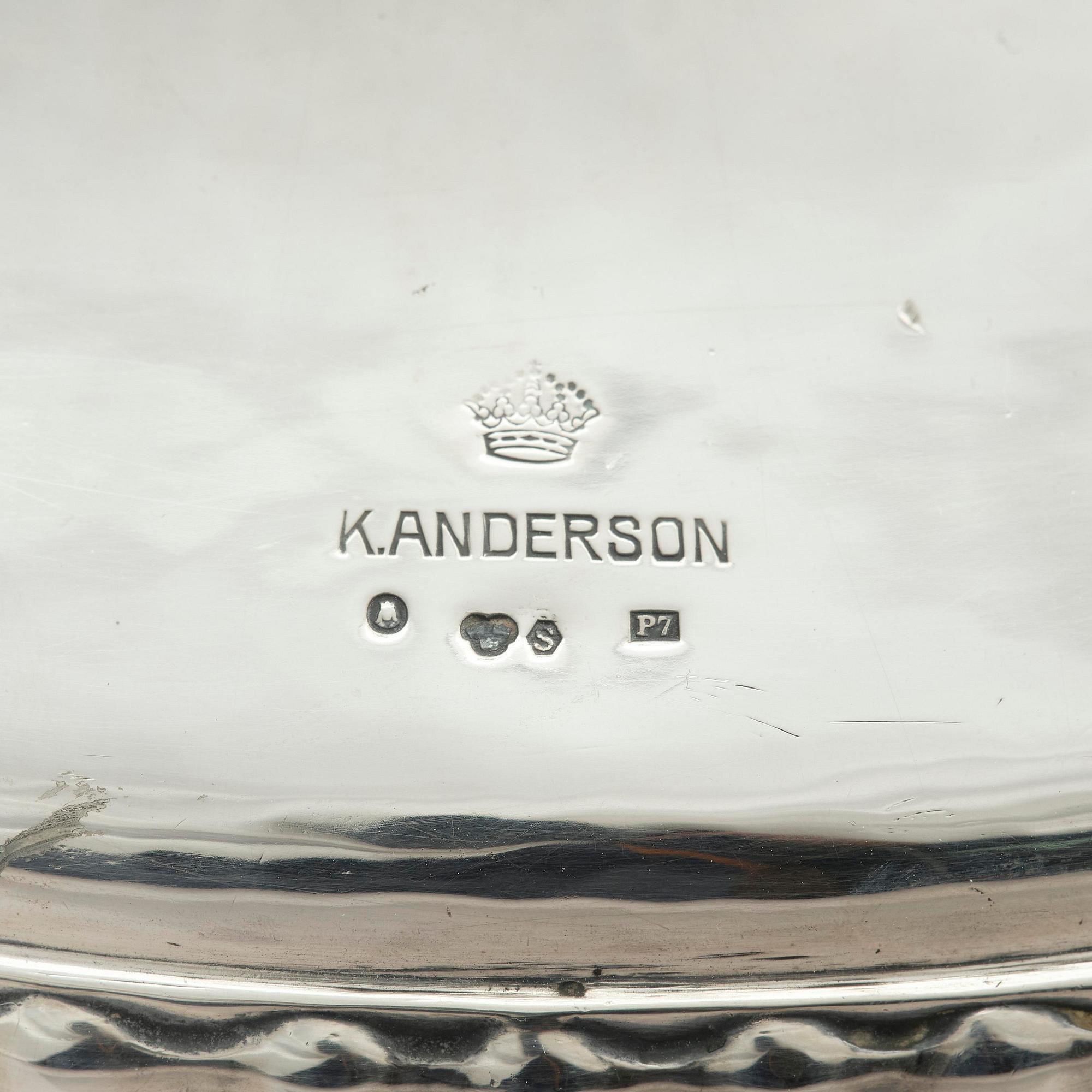 Karl Anderson, a silver table lamp, Stockholm 1917.