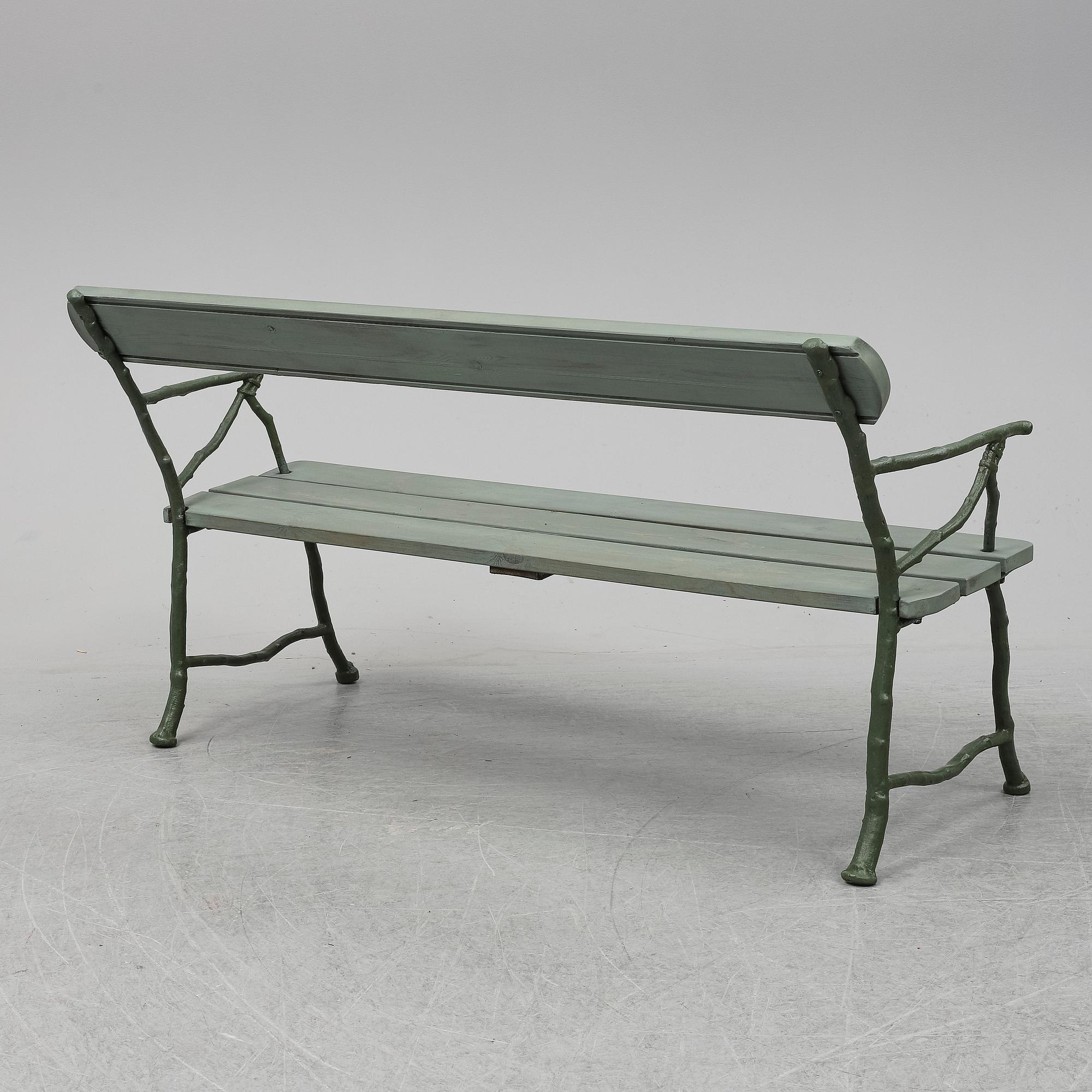 TRÄDGÅRDSSOFFA, Bolinders verkstäder, Stockholm, omkring 1900.