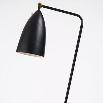 Greta Magnusson Grossman, a black lacquered 'G-33' / Grasshopper floor light, Bergboms, Malmö, Sweden 1950s.