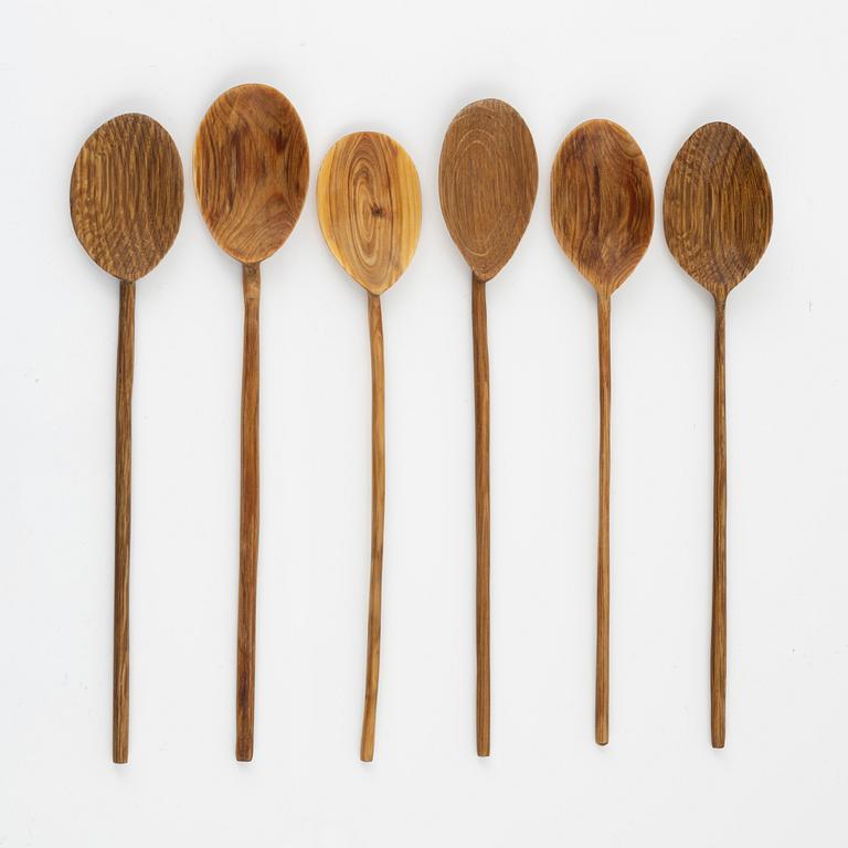 Magnus Ek, a set of six wood spoons for Oaxen Krog.