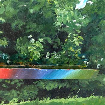 Gerhard Nordström, oil on panel with extension signed.