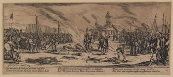 JACQUES CALLOT, the complete set of 18 etchings, 1633, second and third state mixed in the set.