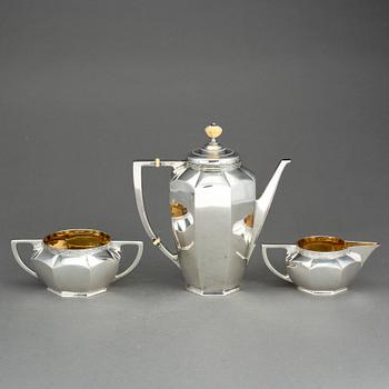 PARTI SILVER, 3 delar, 1912, Karl Andersson, Stockholm. Vikt  ca 927 gram.