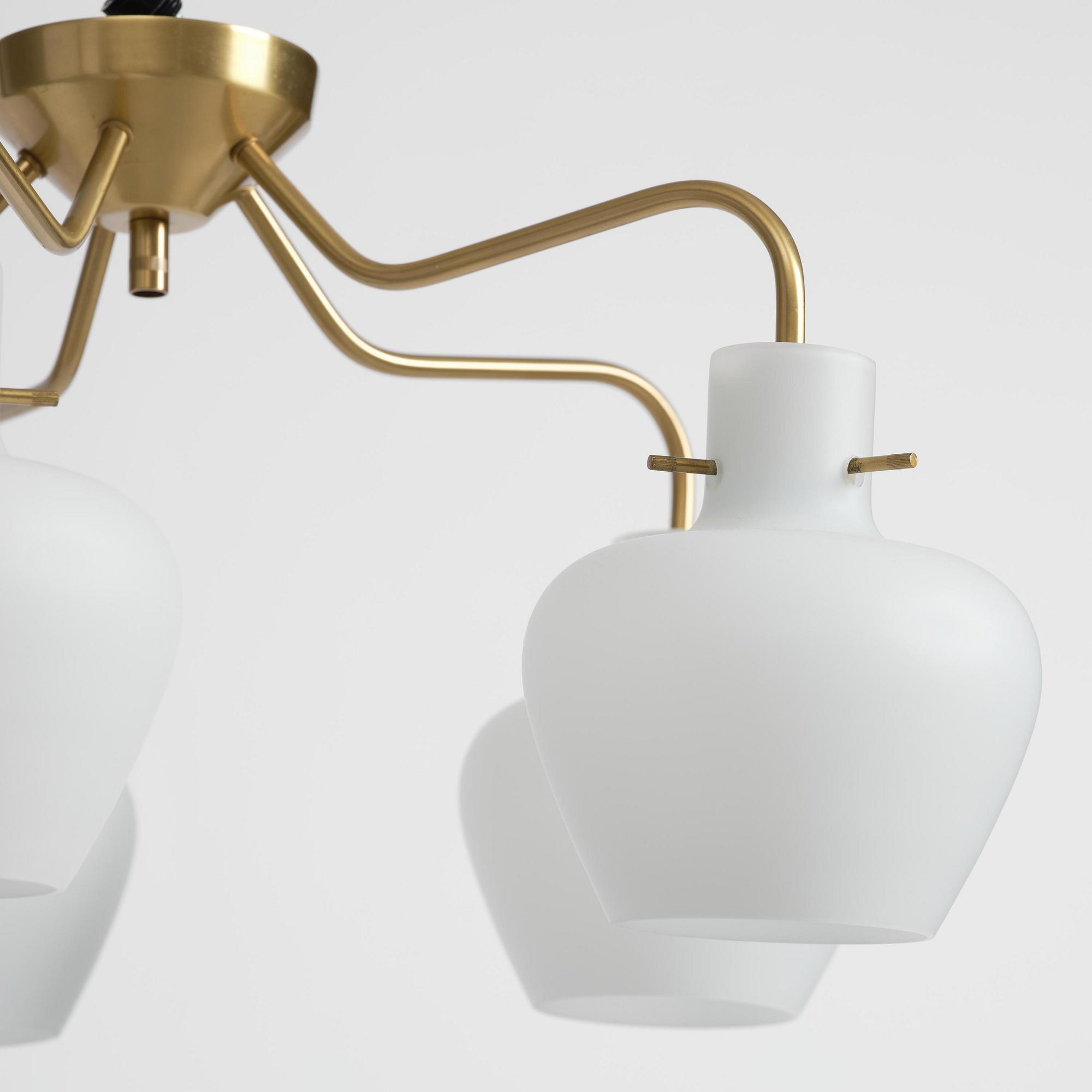 Hans Bergström, a ceiling lamp model 136/5, ateljé Lyktan, Åhus, 1940s.