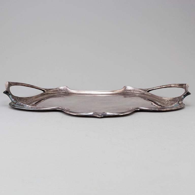 WÜRTTEMBERGISCHE METALLWARENFABRIK, an Art Nouveau silver plated tray, early 20th Century.